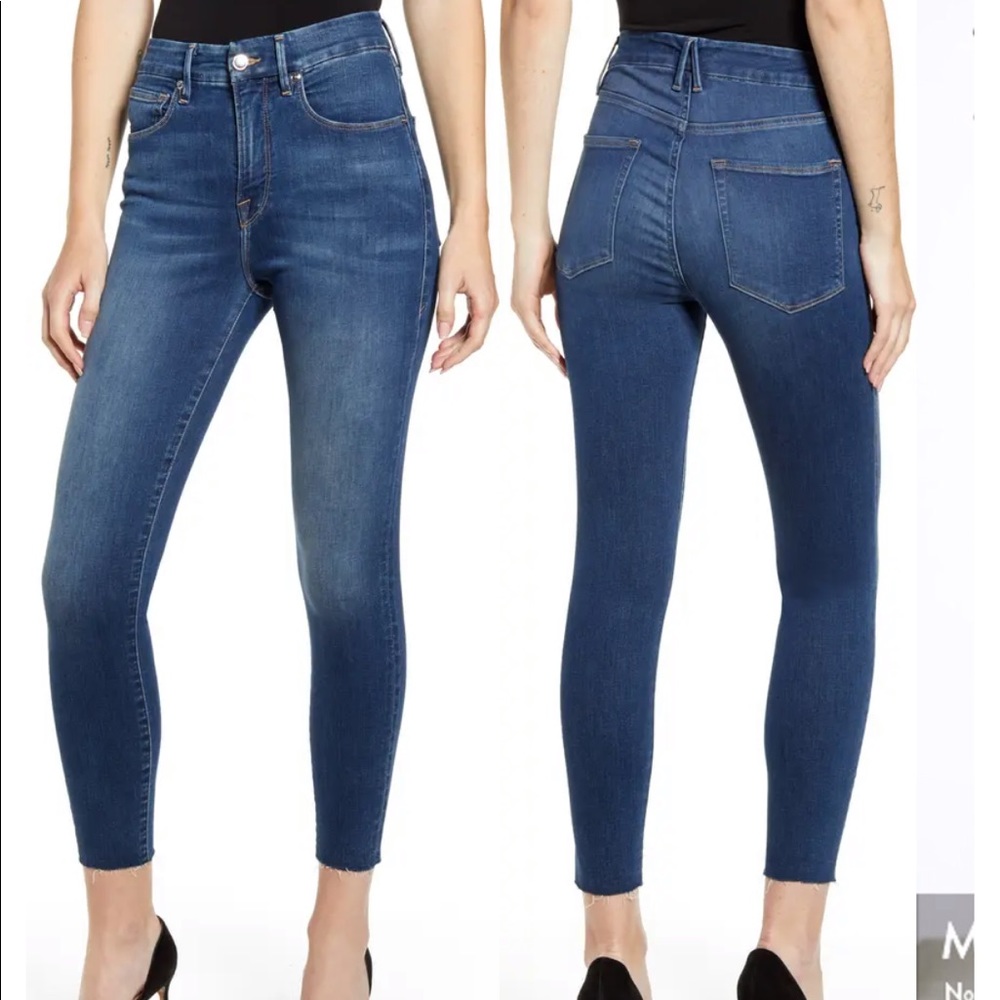 Good Waist High Waist Raw Hem Ankle Skinny Jeans